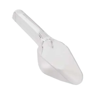 Cal-Mil 1029-6 Ice Scoop, 6 Oz Capacity, 10-1/4" OAL, Clear Plastic, Flat Bottom, NSF BPA‑Free