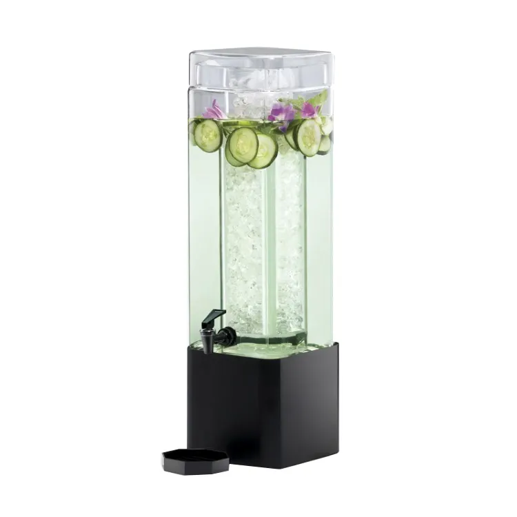 Cal-Mil 1112-1A-13 Uninsulated Beverage Dispenser, 1.5‑Gallon Acrylic, 7x9x19 in, Base, Ice Chamber