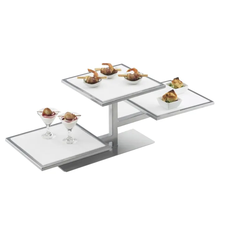 Cal-Mil 1140-74 One By One Tiered Riser, 32.25"W X 13"D X 10.5"H, 3-Tier, Square
