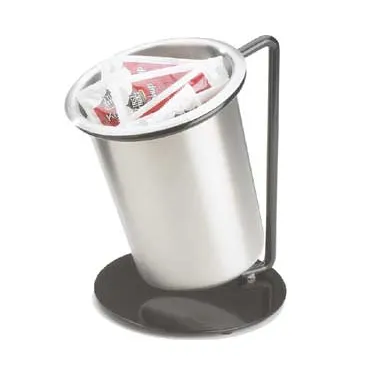 Cal-Mil 1226-13-SOLID Wire Utensil Holder, 6x6x6, Single Compartment, Black Iron Ring Stand