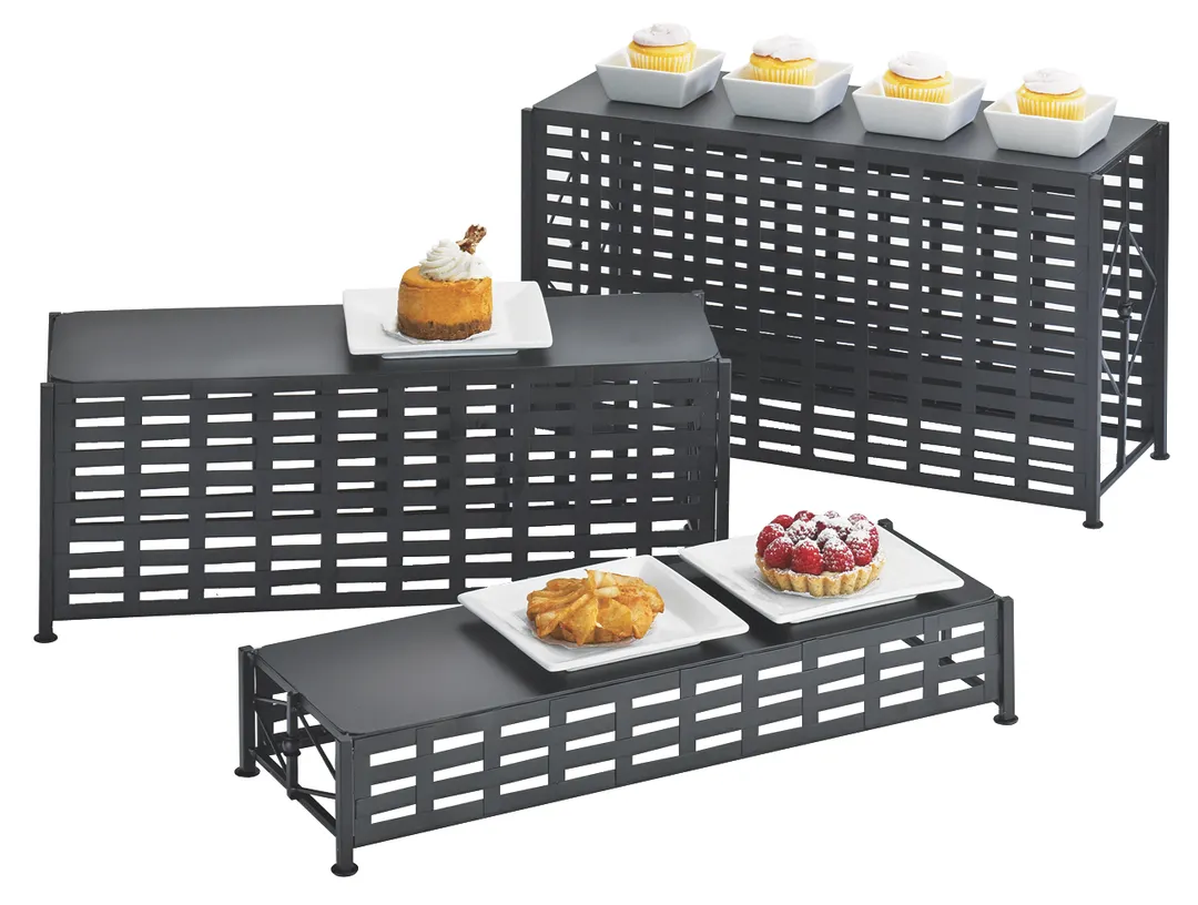 Cal-Mil 1247-11 Iron Collection Riser, 21"W X 7.5"D X 11.5"H