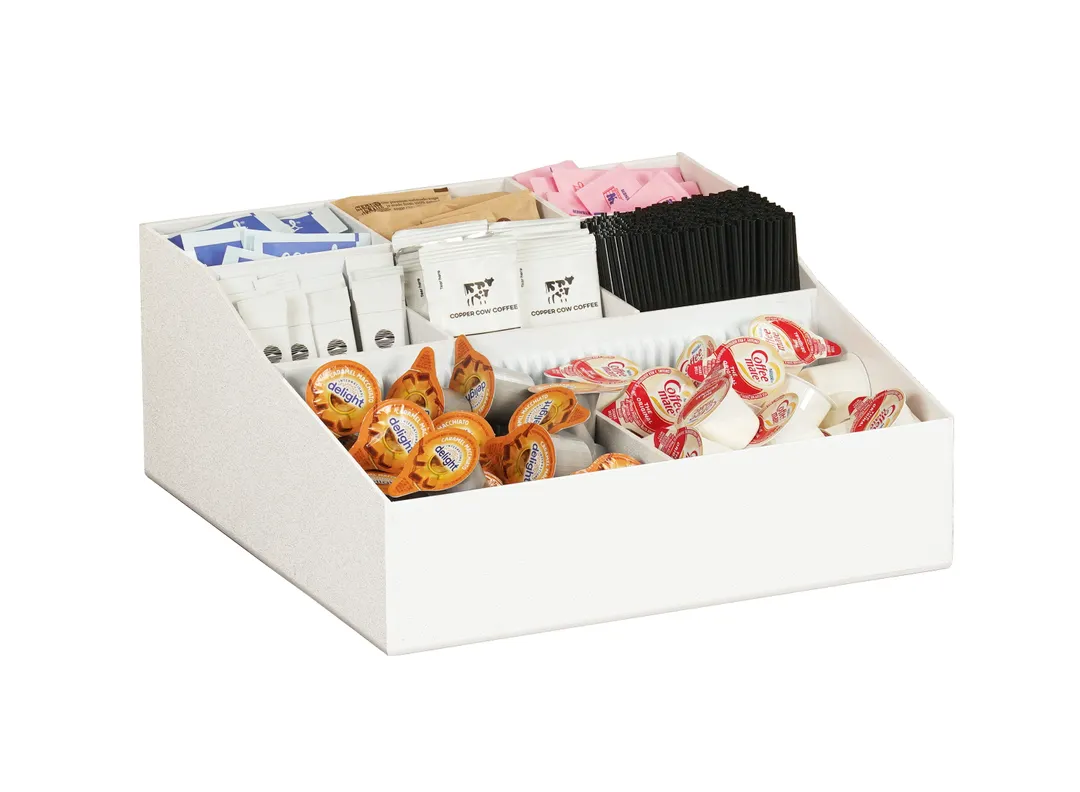 Cal-Mil 1260-15 Classic Adjustable Condiment Organizer, 12"W X 12"D X 5.5"H, Adjustable Section Dividers