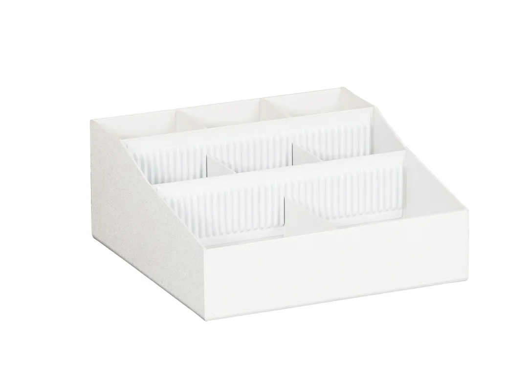 Cal-Mil 1260-15 Classic Adjustable Condiment Organizer, 12"W X 12"D X 5.5"H, Adjustable Section Dividers