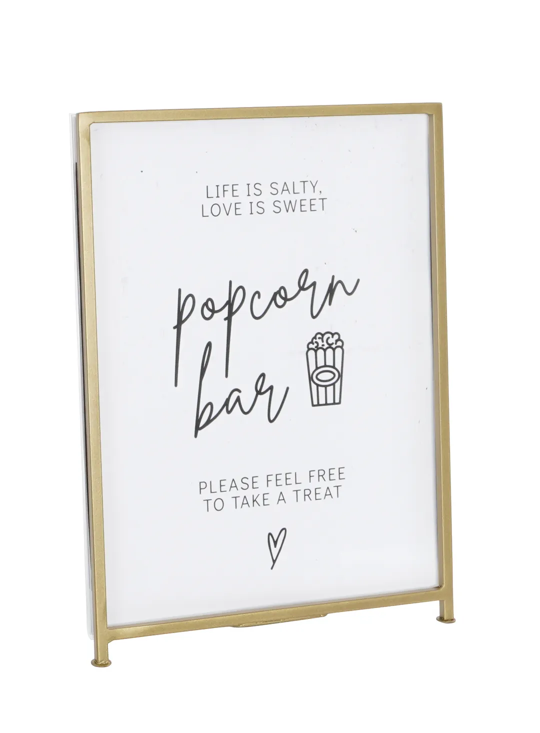 Cal-Mil 1264-90 Sign Holder, 8-1/2" X 11"H, Clear Acrylic With Iron Frame, Gold Finish