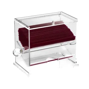 Cal-Mil 1311 Stir-Stick Dispenser, Clear Acrylic Single-Sided, 6" W x 3½" D x 5½" H, Holds Sticks