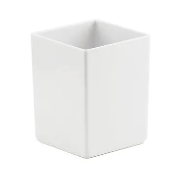 Cal-Mil 1391-15M Cater Choice Box, Square White Melamine Salad Crock, 5" W x 5" D x 6" H
