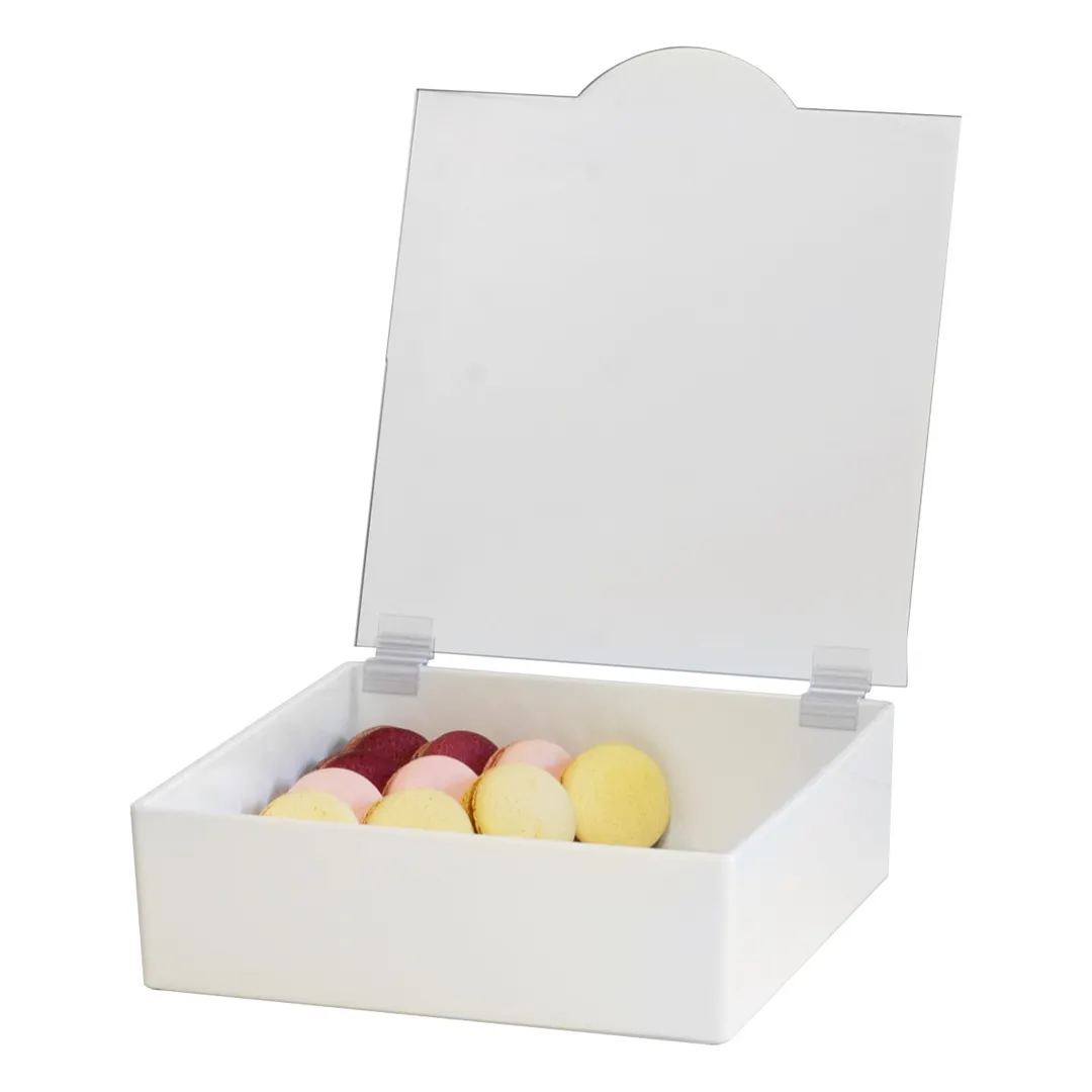 Cal-Mil 1393HL Cater Choice Lid, 10"W X 11"D X 1/4"H, Square, Memory Hinge