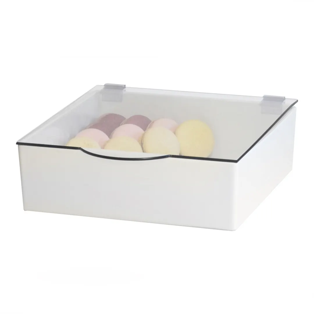 Cal-Mil 1393HL Cater Choice Lid, 10"W X 11"D X 1/4"H, Square, Memory Hinge