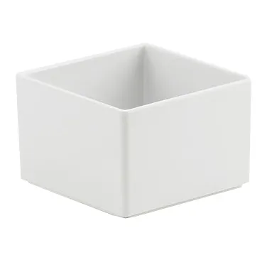 Cal-Mil 1395-15M Cater Choice Box, Square Melamine Salad Crock, 5" W x 5" D x 3" H, White