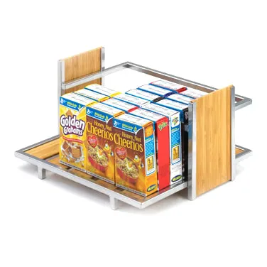 Cal-Mil 1471 Frame 21"W x 13"D x 8"H Silver Rectangular Stand, BPA‑Free