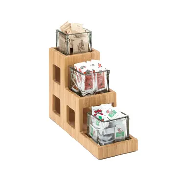 Cal-Mil 1486 Jar Display, 5"W X 14"D X 13"H, 3 Step Design (3) 4" X 4" Glass Jars