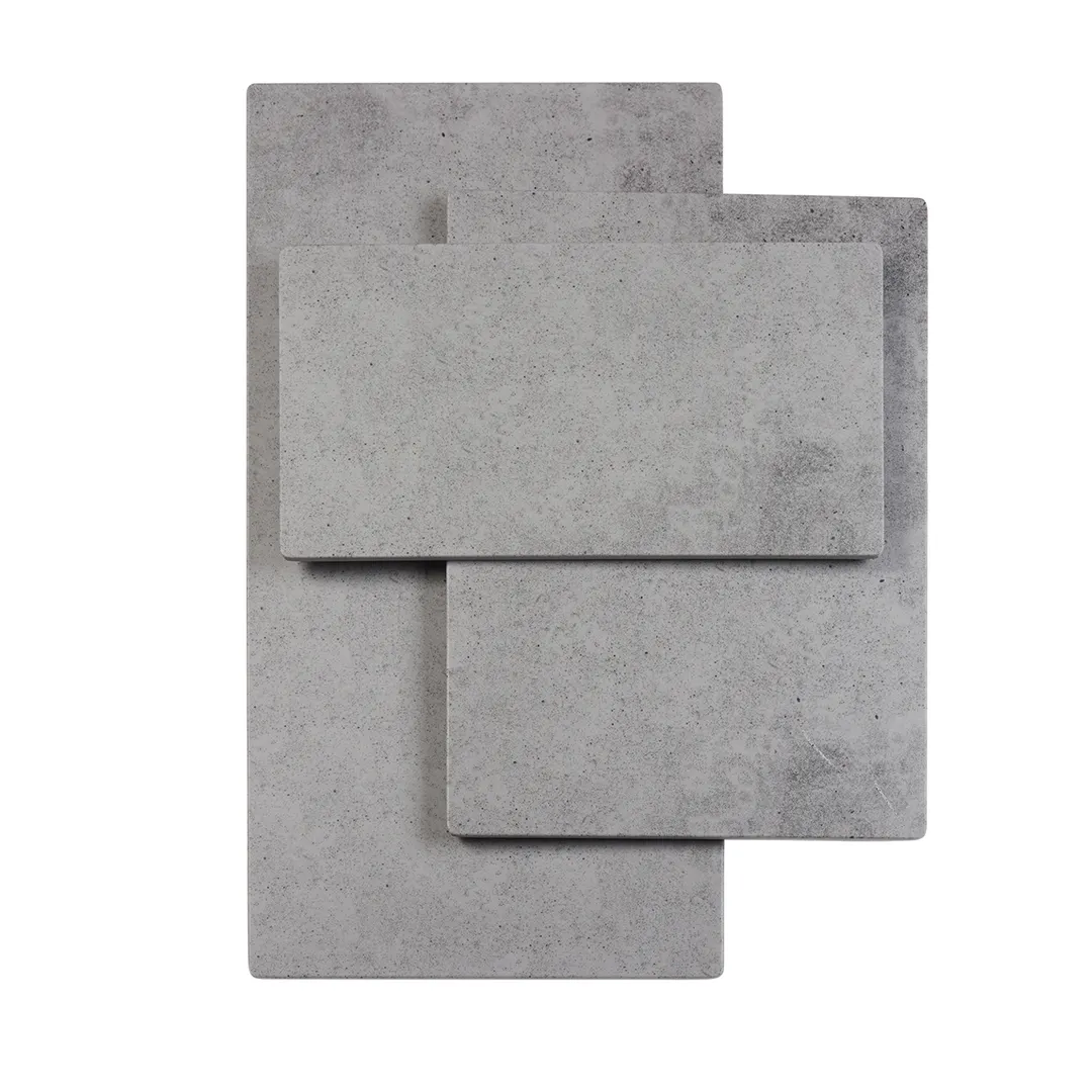 Cal-Mil 1522-712-77 Faux Cement Serving Board, 12"W x 7"D x 1/2"H, Rectangular Melamine Serving Tray