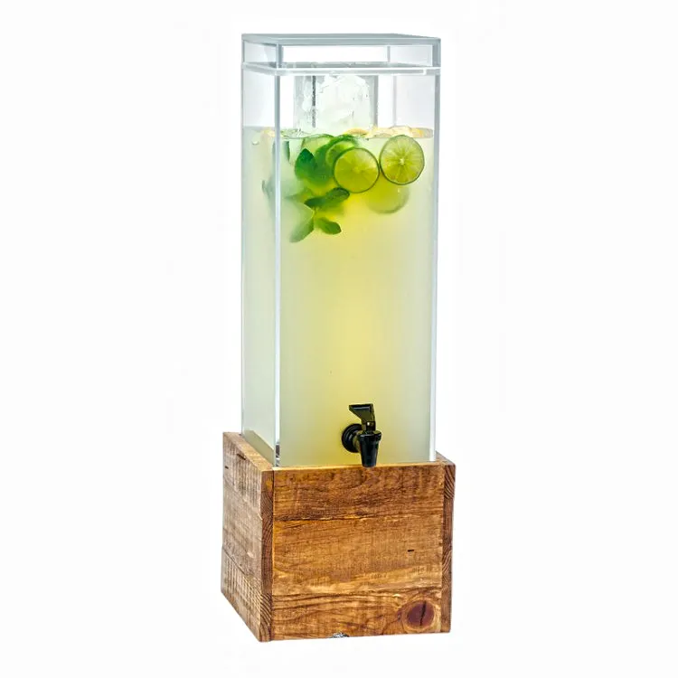 Cal-Mil 1527-3INF-99 Dispenser, 3-Gallon Acrylic Bowl Infuser, Pine Base, 8½" W x 8½" D x 26¾" H