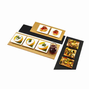 Cal-Mil 1530-616-13 Flat Bread Serving/Display Board, 16"W x 6"D x 1/4"H Rectangle Black