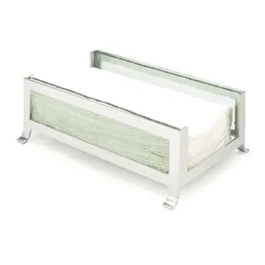 Cal-Mil 1595-33 SoHo Napkin Holder, 9.5"W x 6.25"D x 3.5"H, 4" x 8" Napkins, Frosted Panels BPA‑Free