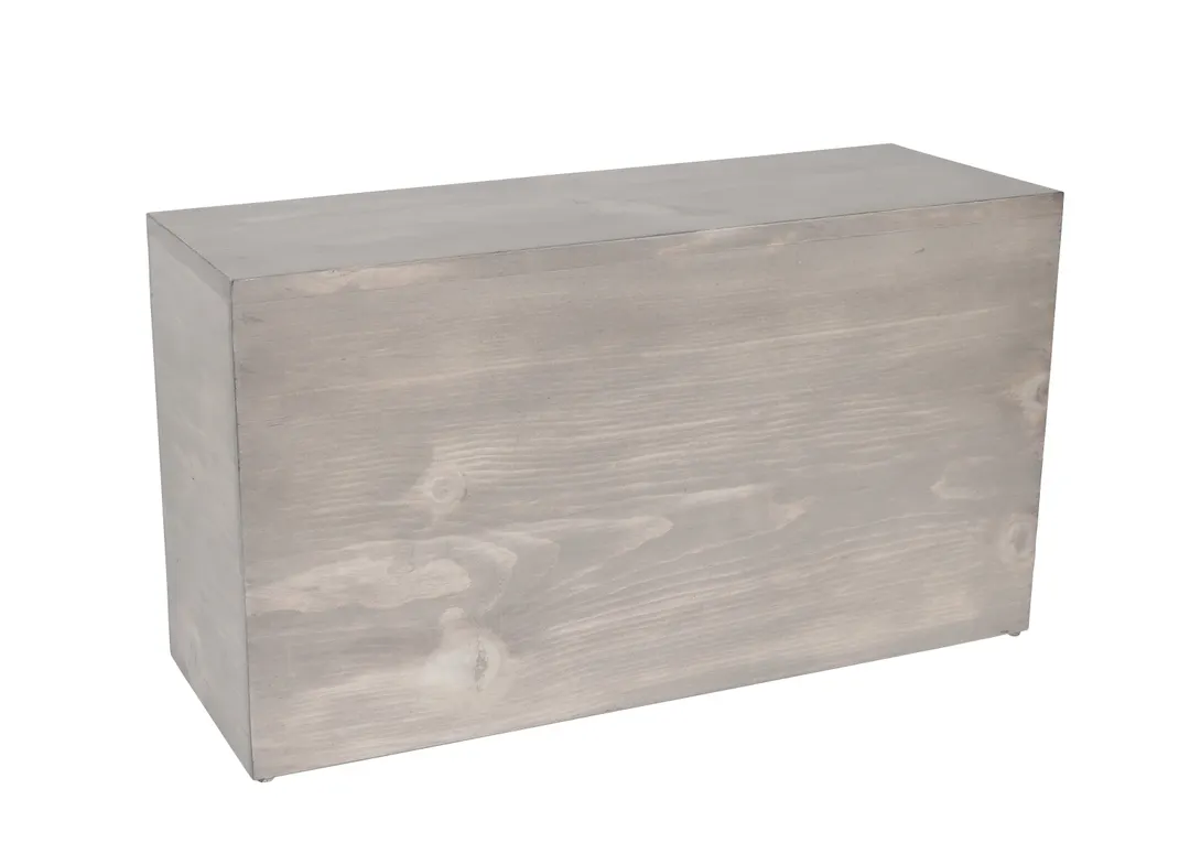 Cal-Mil 166-11-110 Aspen Riser, 7" X 20.5" X 11"H, Rectangular, Gray-Washed Pine Wood