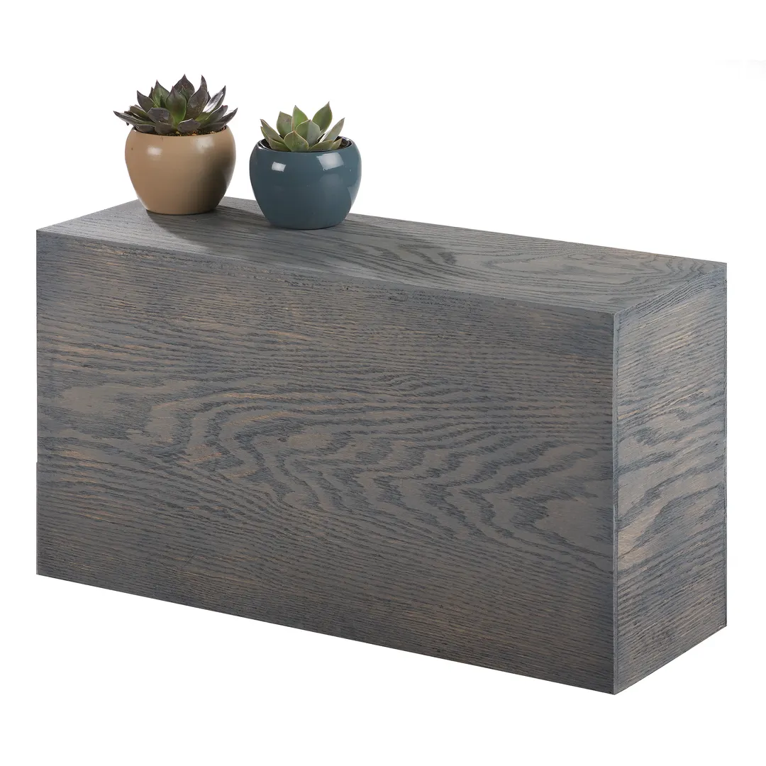 Cal-Mil 166-11-83 Ashwood Riser, 20"W x 7"D x 11"H Rectangular Oak, Gray Wash, BPA-Free