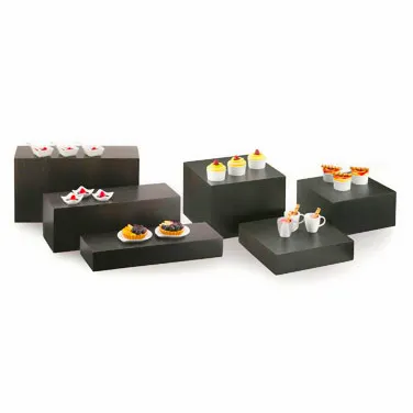Cal-Mil 166-11-96 Bamboo Crate/Riser, 20" W x 7" D x 11" H Black, Flip‑to‑Crate, 1‑2 Steps