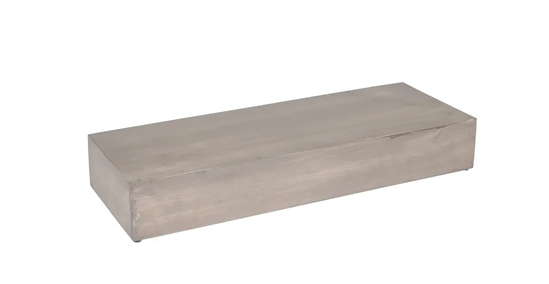 Cal-Mil 166-3-110 Aspen Riser, 7" X 20.5" X 3"H, Rectangular, Gray-Washed Pine Wood