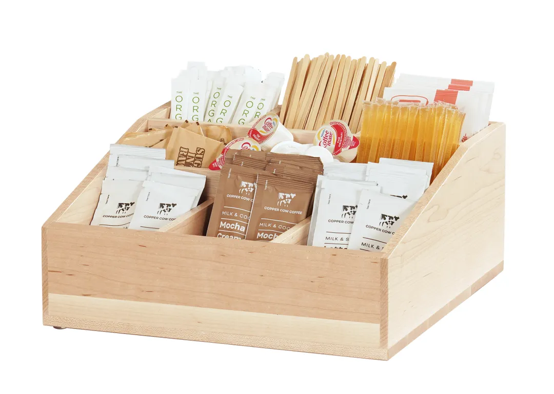 Cal-Mil 1714-71 Blonde Multi-Section Organizer, 12"W X 12"D X 5.5"H, Square, Solid Wood