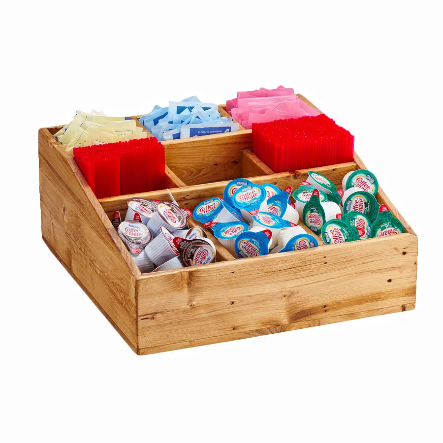 Cal-Mil 1714-99 Madera Multi-Section Organizer, 12"W X 12"D X 5.5"H (9) Compartments, Rustic Pine