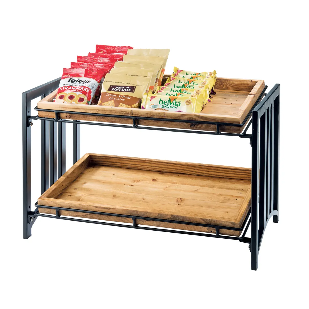 Cal-Mil 1722 Mission Merchandiser Frame Only, 23"W X 13"D X 15"H, Countertop, 2-Tier
