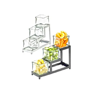 Cal-Mil 1803-4-49 3-Step Jar Display, 4"W X 12"D X 10.5"H, Three Step Unit (3) Glass Jars