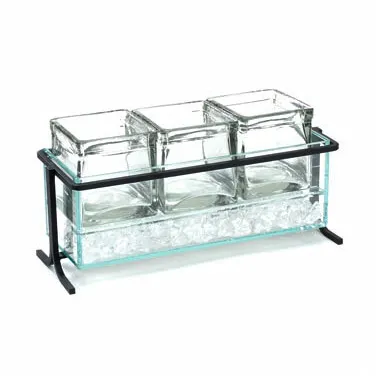 Cal-Mil 1806-5-13 Jar Caddy, 13.5"W X 5.5"D X 7"H (3) Glass Jars, Horizontal