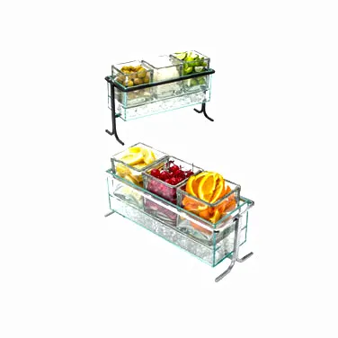 Cal-Mil 1806-7-13 Jar Caddy, 13.5"W X 5.5"D X 9"H (3) Glass Jars, Horizontal