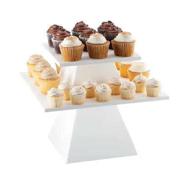 Cal-Mil 1917-2-15 Pedestal Riser, 14.5"W X 14.5"D X 8"H, Square, Acrylic