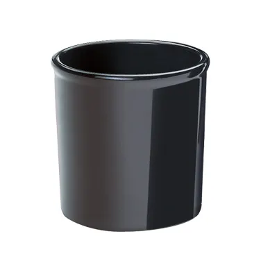 Cal-Mil 1950-64-13 Round Melamine Salad Crock, 2 Qt (64 oz), 6-3/4" Dia x 6-1/4" H, Black