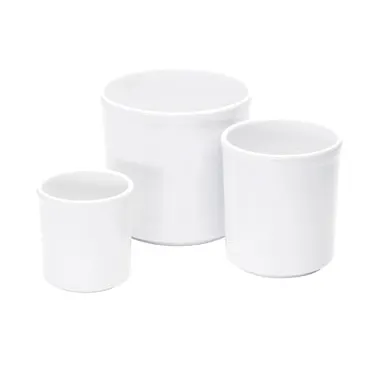 Cal-Mil 1950-64-15 2-Quart Round Melamine Salad Crock, 6-3/4" Diameter x 6-1/4" Height, White