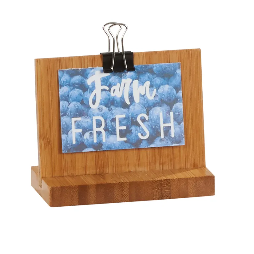 Cal-Mil 2036-32-60 Clipboard Menu, 4"W x 2"D x 3.25"H, Bamboo, BPA Free, Double Sided