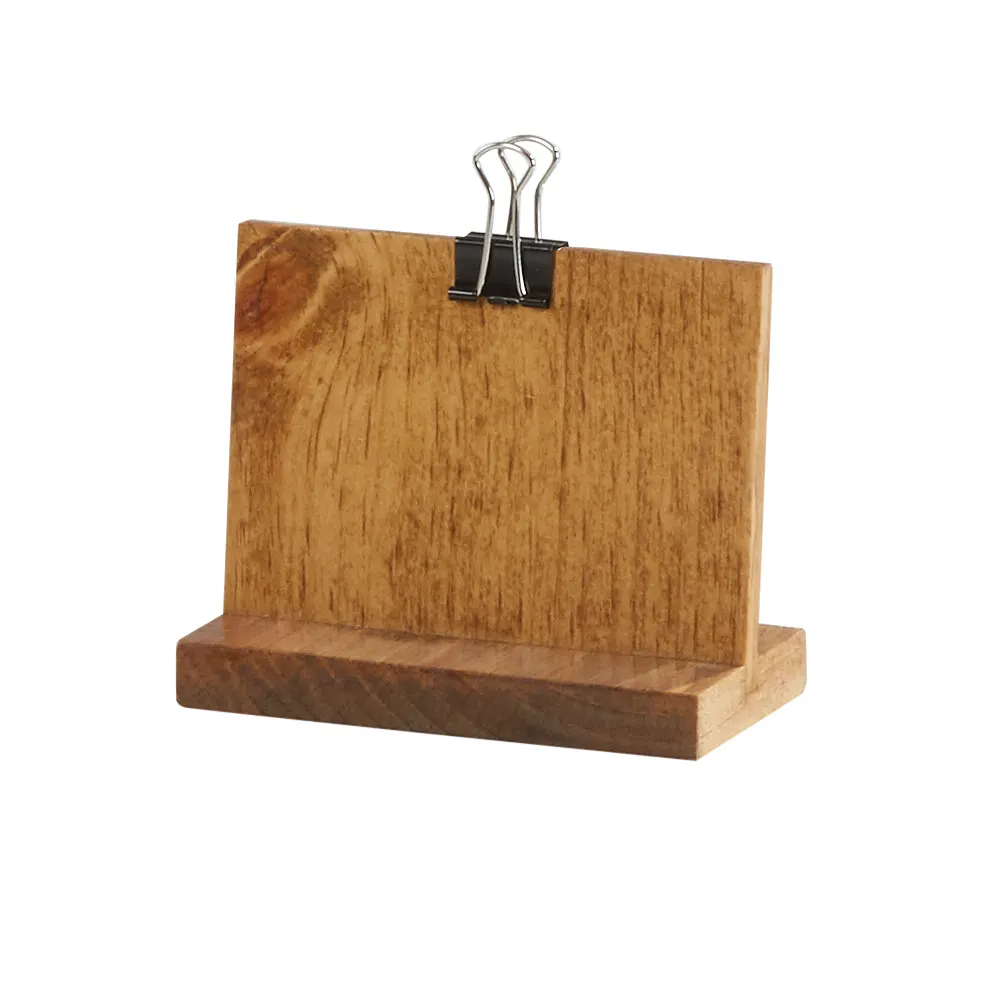 Cal-Mil 2036-32-99 Madera Clipboard Menu, 4"W X 2"D X 3.25"H Oal, Rectangular, Holds 3" X 2" Card