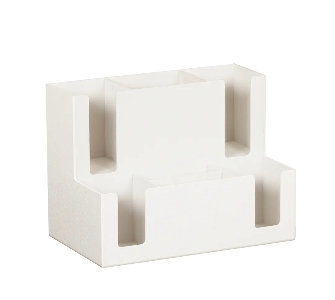 Cal-Mil 2041-15 Cup/Lid Organizer with Straw/Stick Holder, 14.5Wx8.75Dx10.75H, Cups/Lids up to 4"