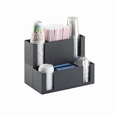 Cal-Mil 2041 Classic Coffee Station Organizer, 14.5"W X 8.75"D X 10.75"H (6) Section, Accommodates Up To 4" Dia. Cup/Lids