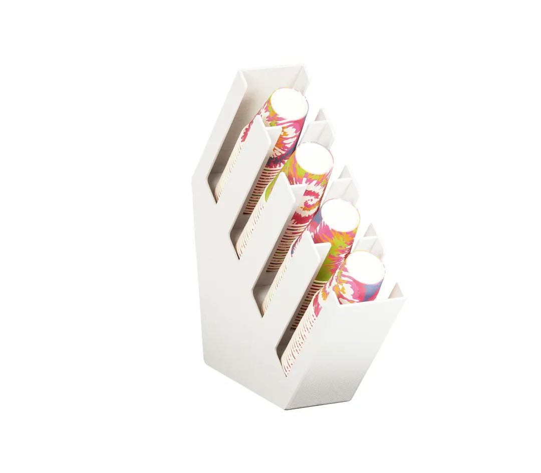 Cal-Mil 2048-4-15 Cup and Lid Organizer, ABS, 4.375"W x 18.5"D x 19.25"H, Beverage Storage
