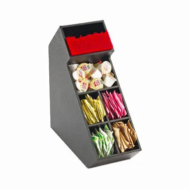 Cal-Mil 2052 Classic Stir Stick & Condiment Display, 5.5"W X 13.25"D X 14.25"H (6) Section