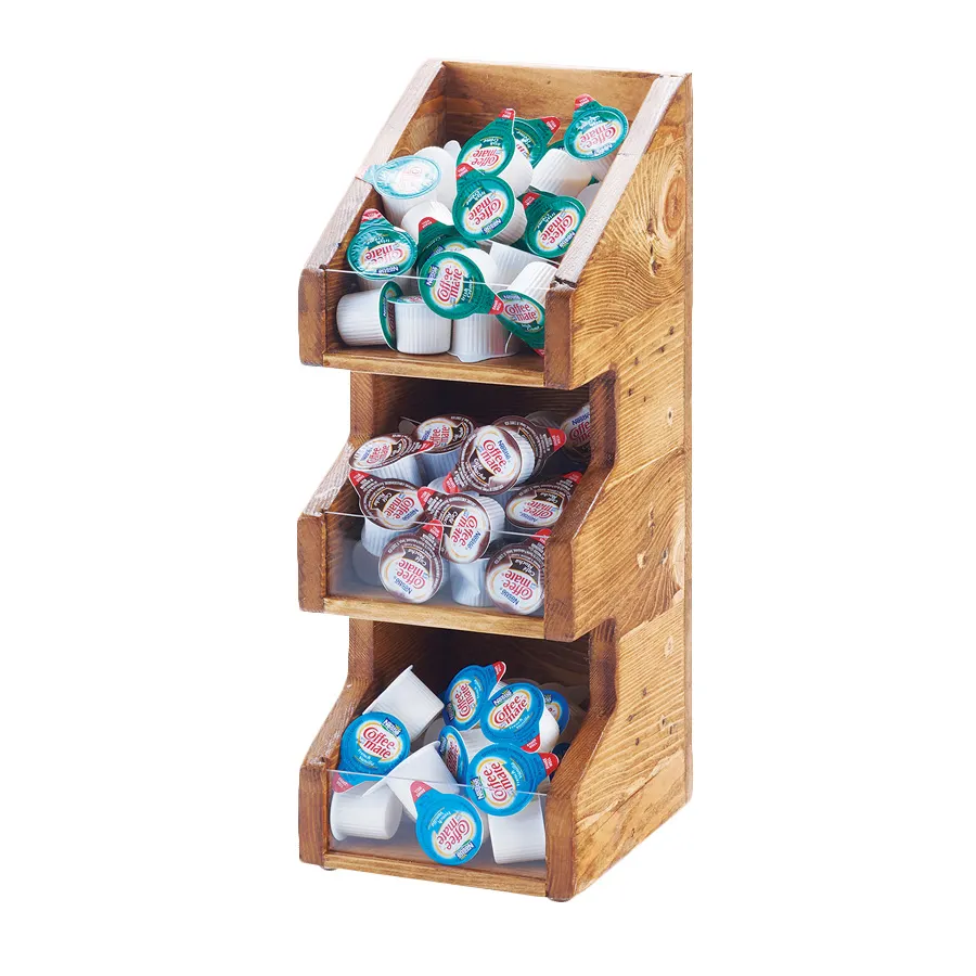 Cal-Mil 2053-99 Madera Condiment Organizer/Display, 6"W X 7"D X 16"H, 3-Tier Bins, Single Tower