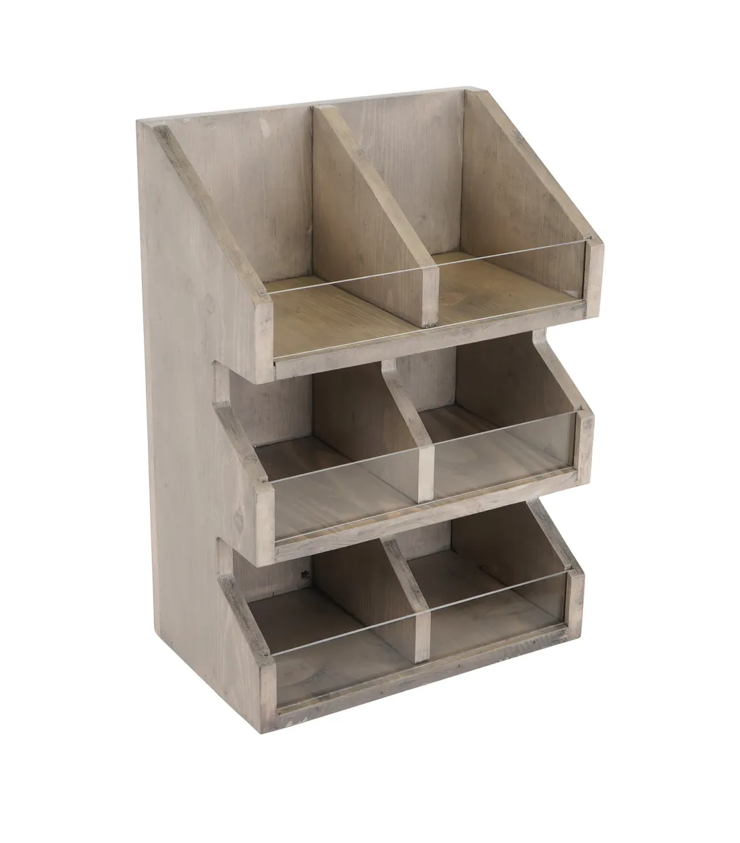 Cal-Mil 2054-110 Aspen Condiment Holder, 7" X 11" X 16"H (6) Section, Clear Acrylic
