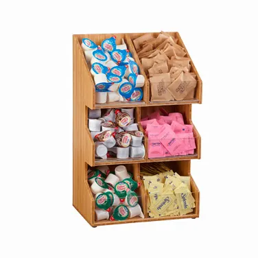 Cal-Mil 2054-60 Condiment Organizer/Display, 10.25"W X 6.75"D X 16"H, 3-Tier Bins, Double Tower