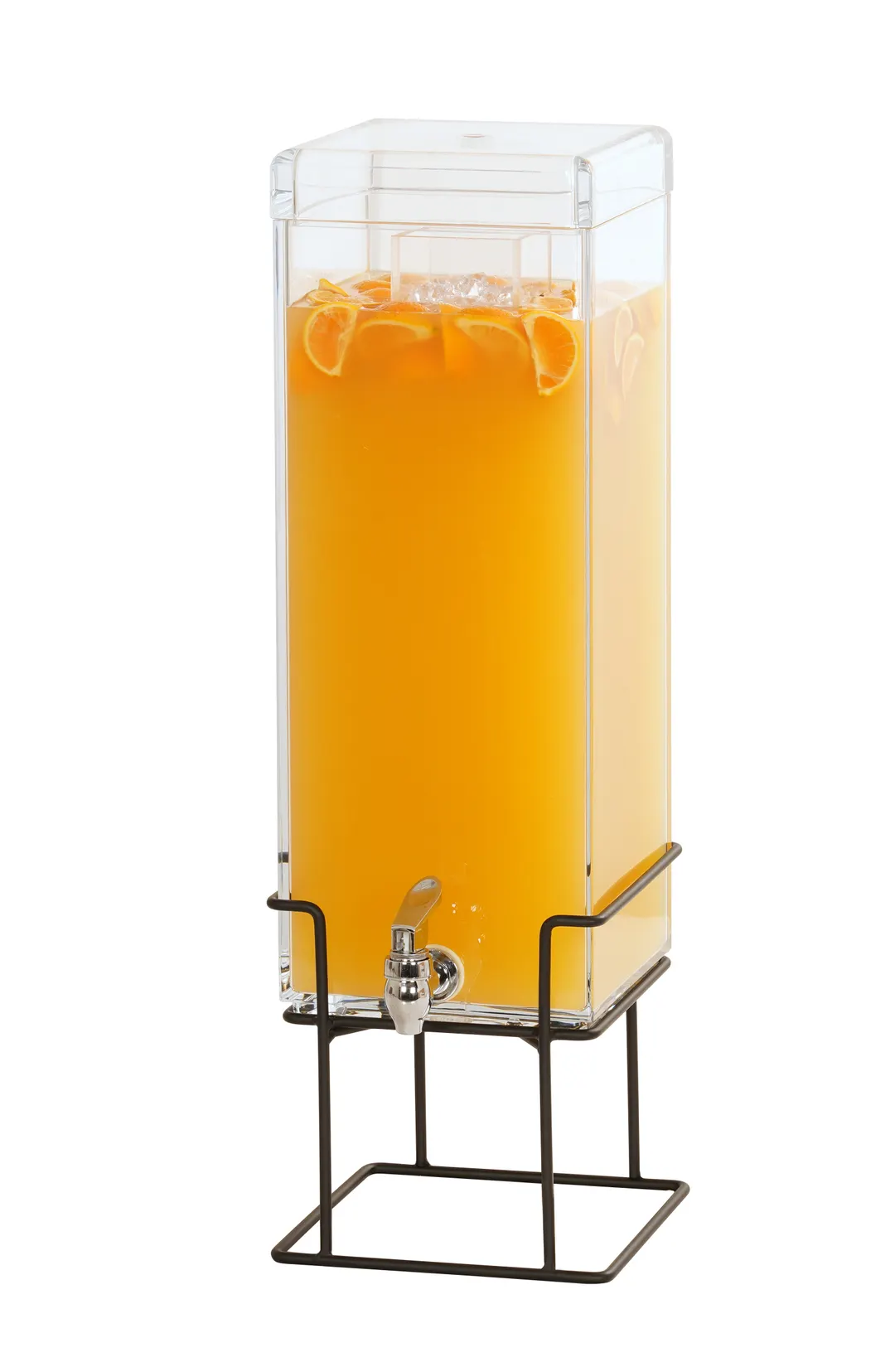 Cal-Mil 22002-3-13 Beverage Dispenser, 3‑Gal Chamber, Black Frame, 8.25"W x 9.75"D x 25.75"H