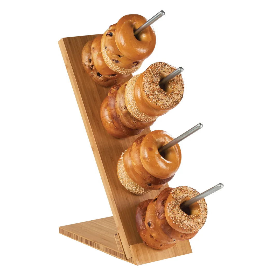 Cal-Mil 22013-60 Donut Display Stand, 7"D X 13"W X 2.5"H, Rectangular (4) Holding Posts