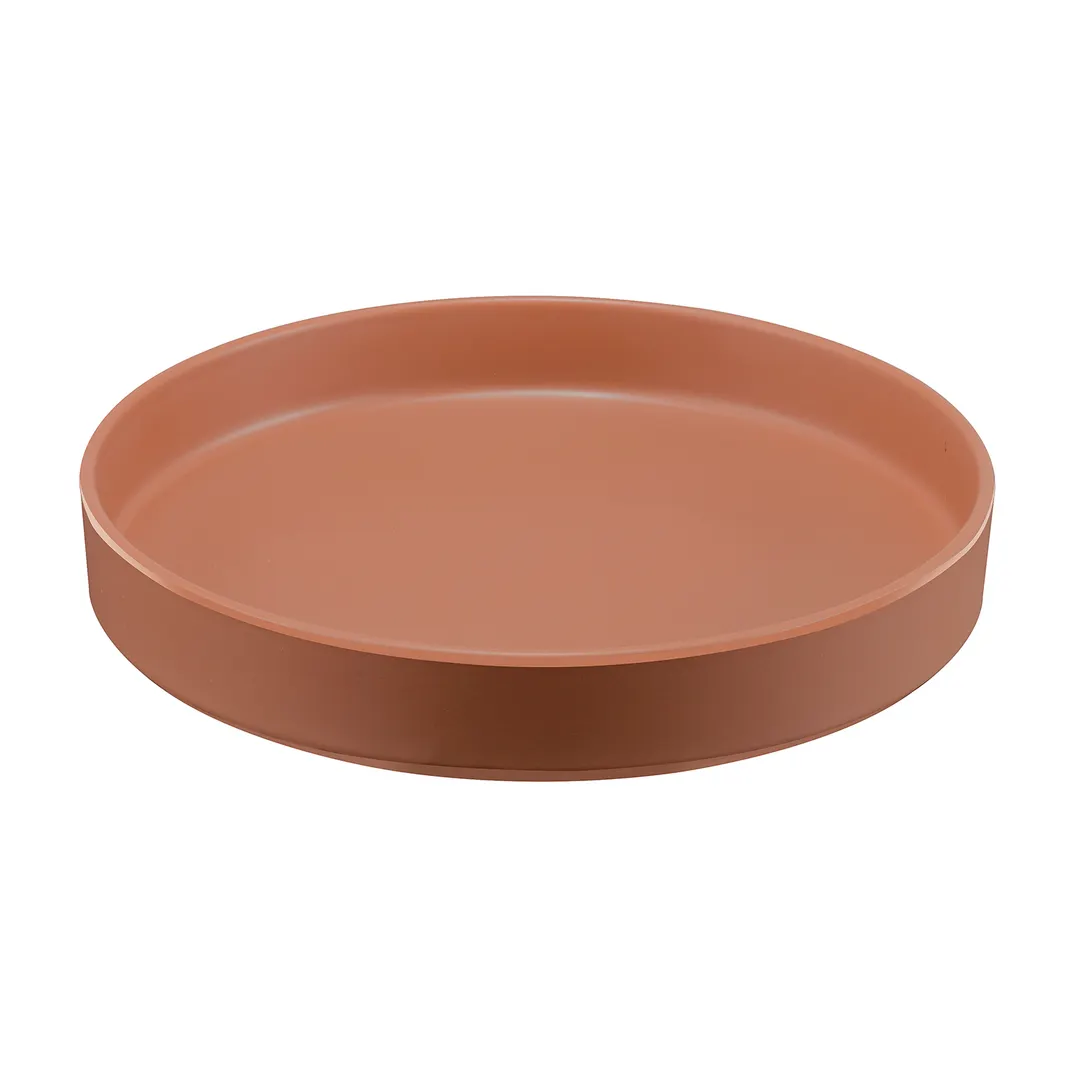 Cal-Mil 22017-10-109 Hudson Plate, 10" Dia., Terra Cotta Melamine Round Serving Tray