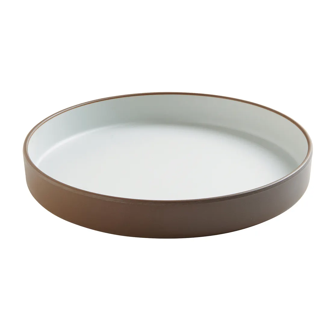 Cal-Mil 22017-10-89 Hudson Plate, 10" Dia., Round, Melamine, Two Tone