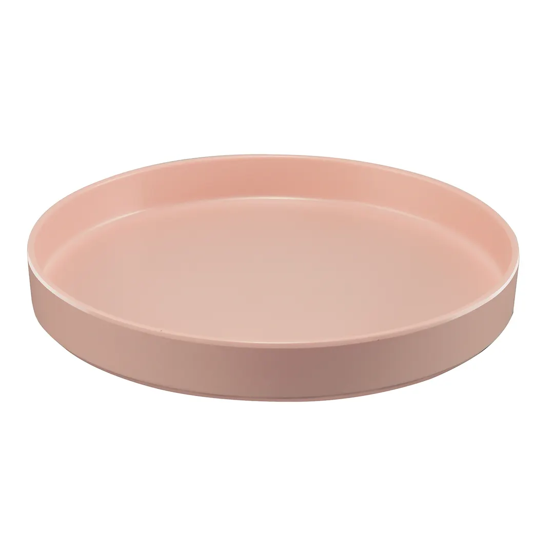 Cal-Mil 22017-12-108 Hudson Plate, 12" Dia. Round Melamine Blush Serving Tray
