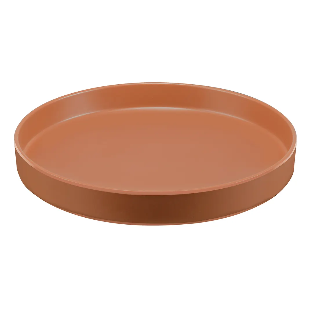 Cal-Mil 22017-12-109 Hudson Plate, 12" Dia. Round Melamine Tray, Terra Cotta