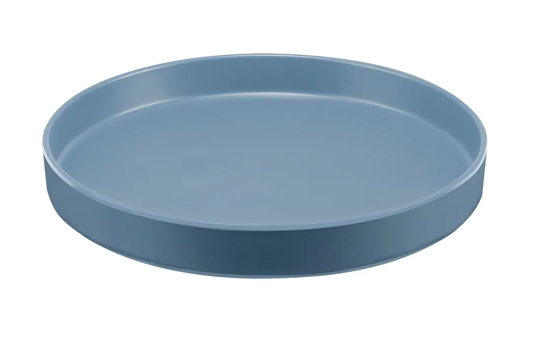 Cal-Mil 22017-12-111 Stone Blue Melamine Plate, 12" Dia x 1.5" H, Dishwasher Safe – 8-Color
