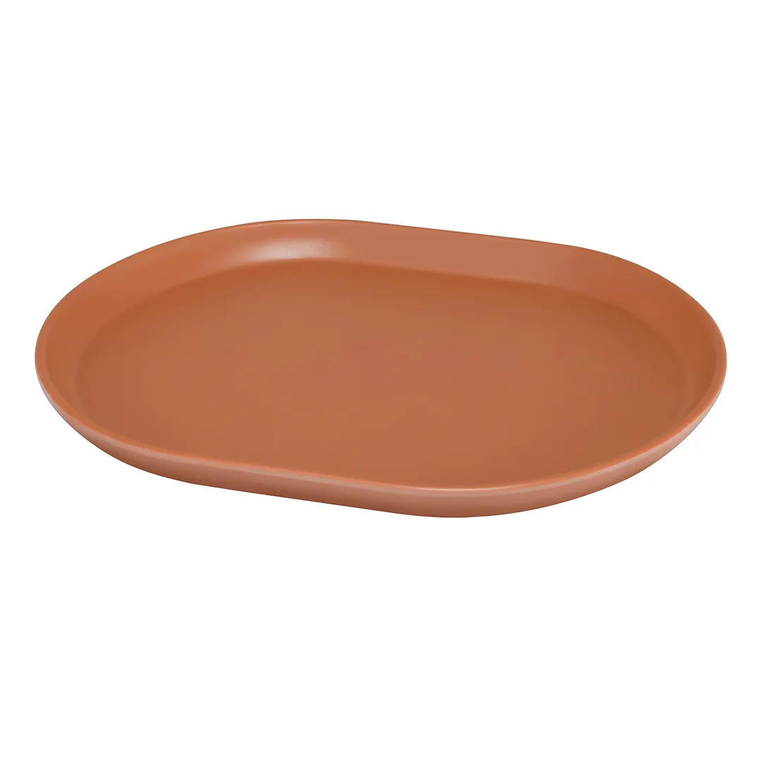 Cal-Mil 22018-109 Hudson Platter, 14"W X 11.25"D X 1"H, Stackable, Melamine