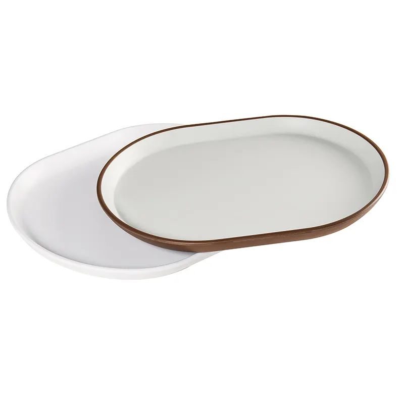 Cal-Mil 22018-89 Hudson Platter, 14"W X 11.25"D X 1"H, Stackable, Melamine